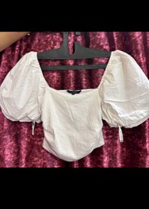 Chic Puff Sleeve Square Neck Top