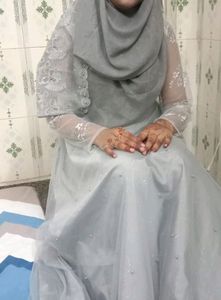 Elegant Gray Maxi Dress