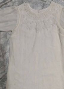 Elegant Off-White Embroidered Blouse