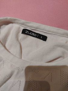 White Knit Sleeveless Top