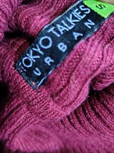 maroon turtleneck Sweater