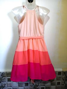 Colorblock Wrap Mini Dress