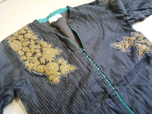 Elegant Navy Blue Kurta Set with Dupatta