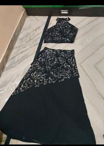 Sparkling Sequin Blaack coord  Set