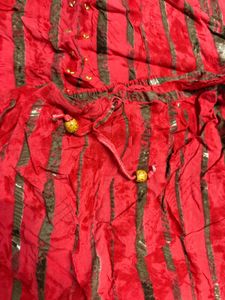 Vibrant Red &amp; Black Striped Co-ord Set