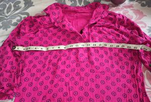 Vibrant Pink Printed top