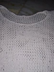 White Crochet Knit Crop Top