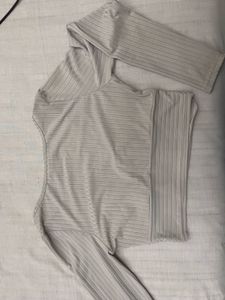 Grey crop top