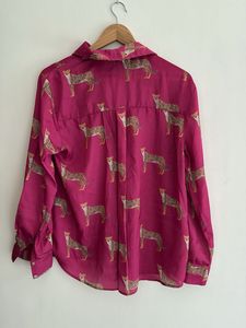 Vibrant Cheetah Print Button-Up Shirt