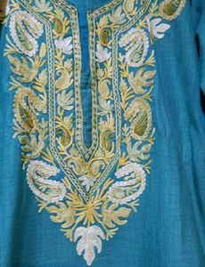 Embroidered Teal Kurta