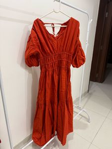 Bohemian Rust Maxi Dress