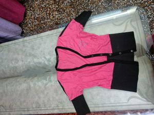Pink &amp; Black Button-Down Cardigan