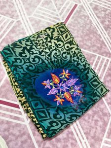 Saree with Floral Embroidery