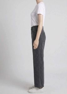 Urbanic charcoal Wide-Leg Ankle-Cut Jeans