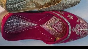 Embroidered Velvet Flats