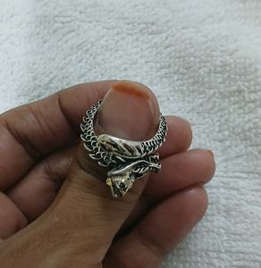 Cobra Ring - Silver Tone