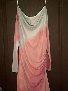 Mesh Tie-Dye Ruched Dress