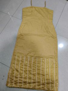 Stylish Yellow Spaghetti Strap Dress