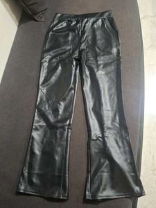 Black Faux Leather Pants