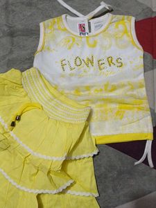 Yellow skirt top