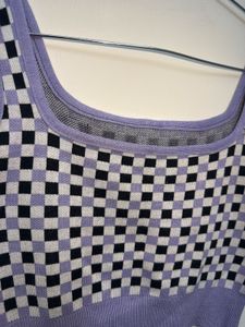 Checkered Crop Tank Top
