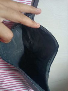 Black Pouch with Wrist Strap