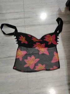 Floral Mesh Tank Top