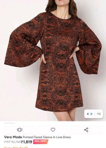 Boho Bell Sleeve Mini Dress