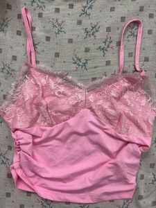 Pink Lace Cami Top