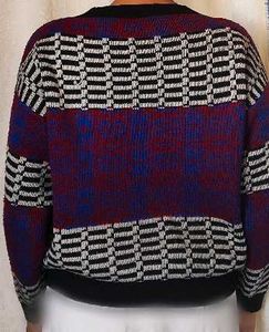 Vintage Patterned Knit Sweater