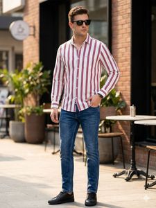 Men's Striped Casual Shirt