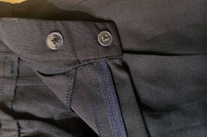 Navy Blue Wide Leg Formal Trousers