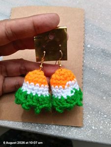 Handmade Tricolor Crochet Earrings