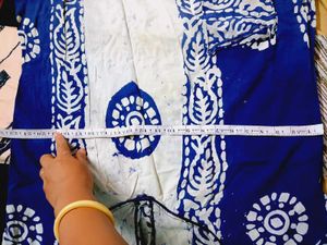 Blue &amp; White Batik Print Nightgown