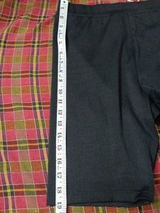 Ribbed Black Biker Shorts
