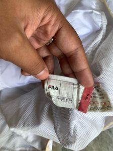 Fila White Zip-Up Lightweight Jacket