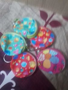 Cute Round Coin Purses - Set of 5