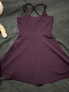 Purple Fit & Flare Dress