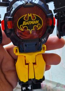 Batman Themed Robot Toy Convertible Digital Watch