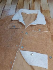 Corduroy Jacket with fluffy coller