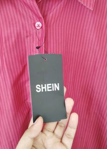Chic Pink Striped Button-Down Shirt💘