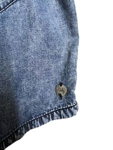 ONLY Blue Lyocell Tie-Front Sleeveless Shirt | S