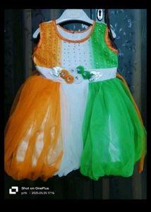 Kids Tricolor Party Dress