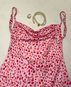 Cute Floral Print Slip Dress