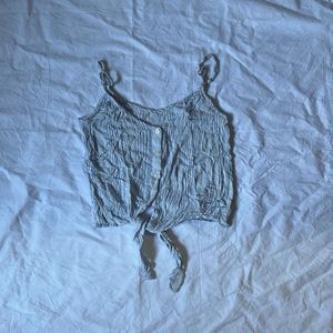 Striped Tie-Front Camisole Top