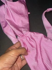 Pretty Pink Ruched Blouse Top