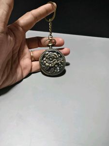 Vintage Rose clock Keychain