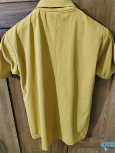 Puma Ferrari Logo Yellow Polo Shirt M