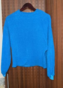 Blue Drop shoulder Top  💙