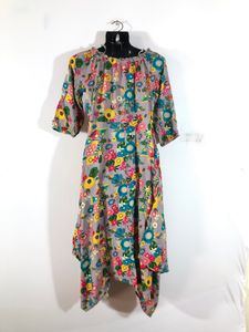 Grey Printed Dress(Women’s)